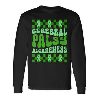 Cerebral Palsy Awareness Green Ribbon Cp March Long Sleeve T-Shirt - Seseable