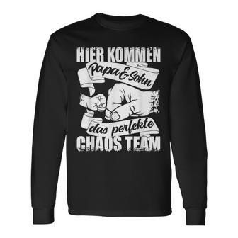 Chaos Team Papa Und Sohn Werdenderater Papa Loading Langarmshirts - Geschenkecke