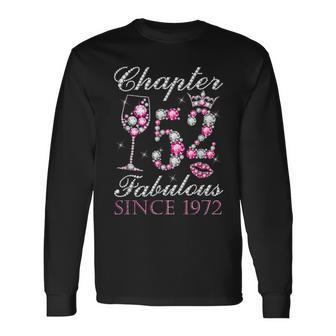 Chapter 52 Fabulous Since 1972 52Nd Birthday Decorations Long Sleeve T-Shirt - Thegiftio UK