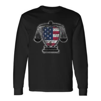 Checks & Balances America Classic Long Sleeve T-Shirt | Mazezy