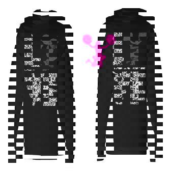 Cheerleading Dancing Cheer Team Love Choreography Long Sleeve T-Shirt - Monsterry