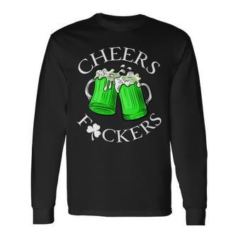 Cheers FCkers St Patrick's Day Lucky Long Sleeve T-Shirt - Thegiftio UK