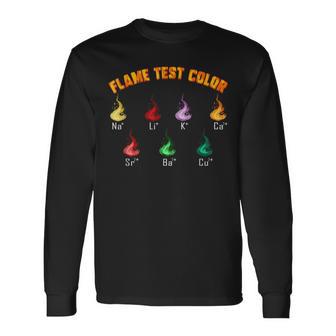 Chemistry Science Chemist Flame Test Color Long Sleeve T-Shirt - Monsterry DE