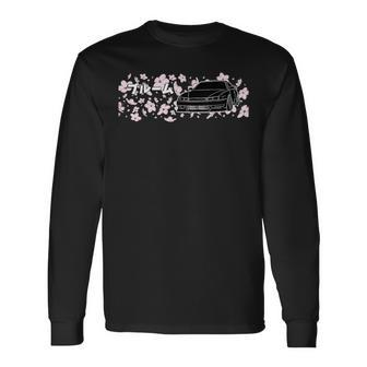 Cherry Blossom 240Sx S14 Jdm Drift Illustrated Long Sleeve T-Shirt - Monsterry