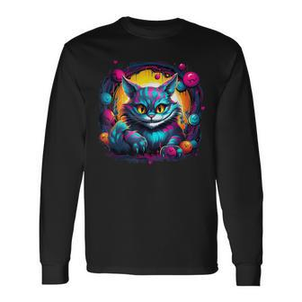 Cheshire Cat Alice In Wonderland Cool Graphic Langarmshirts - Seseable