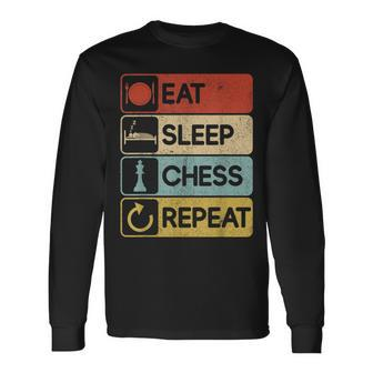 Chess Player Idea Chess Playing Strategy Item Long Sleeve T-Shirt - Monsterry