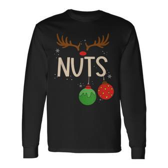 Chest Nuts Christmas Matching Couple Chestnuts Long Sleeve T-Shirt - Monsterry