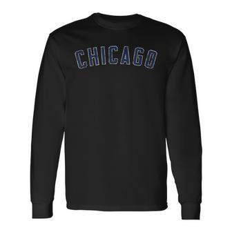 Chicago Illinois Il Vintage Sports Retro Long Sleeve T-Shirt - Monsterry AU