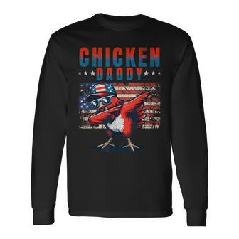 Chicken Daddy Cool Chicken Farmer Fathers Day Men Long Sleeve T-Shirt - Seseable