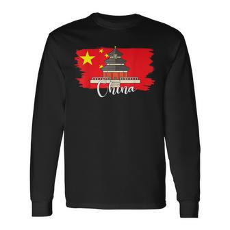 China Flag China T China For Women Long Sleeve T-Shirt | Mazezy CA
