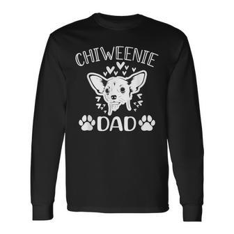 Chiweenie Papa Lustiger Chihuahua Süßer Hund Besitzer Spruch-Geschenke Langarmshirts - Geschenkecke