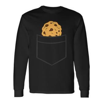 Chocolate Chip Cookie In The Pocket Long Sleeve T-Shirt - Monsterry UK