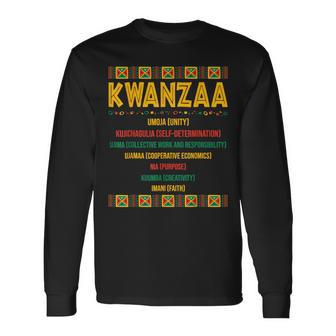Christmas African American Happy Kwanzaa Long Sleeve T-Shirt - Monsterry