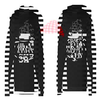 Christmas Squad Family Group Matching Christmas Pajama Party Long Sleeve T-Shirt | Mazezy