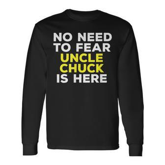 Chuck Uncle Family Graphic Name Long Sleeve T-Shirt - Seseable