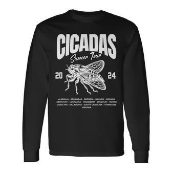 Cicada Summer Tour 2024 Double Emergence Bug Humor Long Sleeve T-Shirt | Mazezy CA