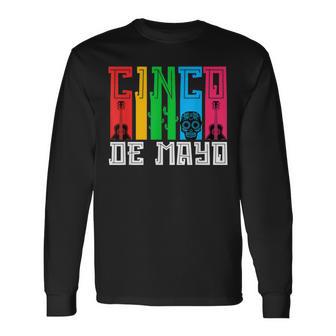 Cinco De Mayo Guitar Music Mexican Fiesta 5 De Mayo Long Sleeve T-Shirt - Monsterry CA