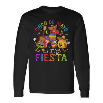 Cinco De Mayo Mexican Let's Fiesta Happy 5 De Mayo Long Sleeve T-Shirt - Monsterry