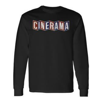 Cinerama Vintage Retro Movie Theatre Los Angeles Long Sleeve T-Shirt - Monsterry
