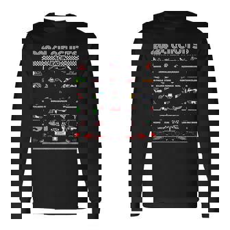 Circuitos Formula Racing 2024 Amante De Los Coches Retro Racing Camiseta de manga larga - Regaloses