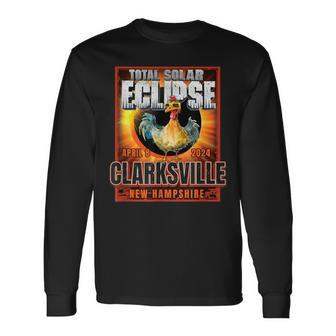 Clarksville New Hampshire Total Solar Eclipse Chicken Long Sleeve T-Shirt | Mazezy