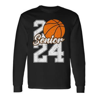 Class Of 2024 Basketball Senior Senior 2024 Basketball Long Sleeve T-Shirt | Mazezy