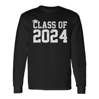 Class Of 2024 Graduation Senior High School College Long Sleeve T-Shirt - Thegiftio UK