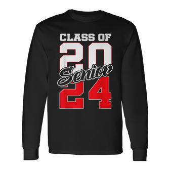 Class Of 2024 Senior 24 High School Graduation Long Sleeve T-Shirt - Seseable