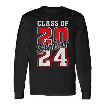Class Of 2024 Senior 24 High School Graduation Party Long Sleeve T-Shirt | Mazezy