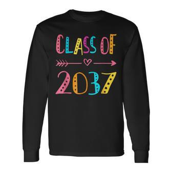 Class Of 2037 Pre K Graduate Preschool Graduation Long Sleeve T-Shirt - Monsterry