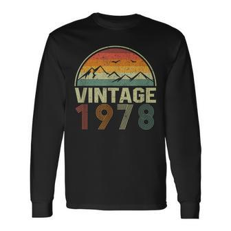 Classic 46Th Birthday Idea Vintage 1978 Long Sleeve T-Shirt - Monsterry
