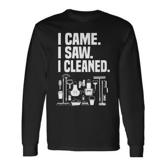 Cleaning House Cleaner And Housekeeper Long Sleeve T-Shirt - Thegiftio UK