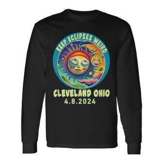 Cleveland Oh Solar Total Eclipse April 2024 Ohio Long Sleeve T-Shirt - Monsterry DE