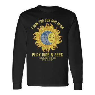Cleveland Ohio Path Totality Solar Eclipse April 2024 Merch Long Sleeve T-Shirt - Monsterry UK