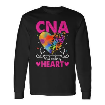 Cna It's A Work Of Heart Long Sleeve T-Shirt - Seseable
