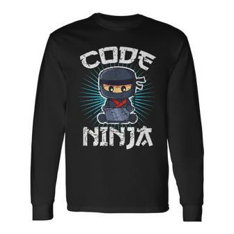 Code Ninja Programmer Coder Computer Programming Coding Langarmshirts - Seseable