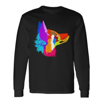 Coloring Cute Fox For Foxes Forest & Animal Lovers Long Sleeve T-Shirt - Monsterry AU