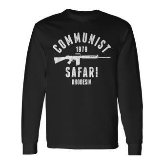 Communist Safari 1979 Rhodesia Light Infantry Long Sleeve T-Shirt - Thegiftio UK