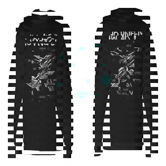 Cómouelan Los Aviones Ingeniero Aeroespacial Ingeniería Aeronáutica Camiseta de manga larga - Regaloses