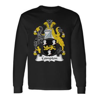 Compton Coat Of Arms Family Crest Long Sleeve T-Shirt - Monsterry UK