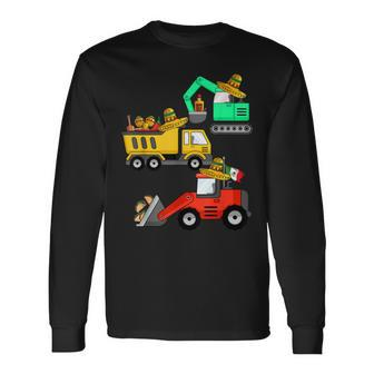 Construction Excavator Taco Mexican Crane Cinco De Mayo Long Sleeve T-Shirt - Thegiftio UK