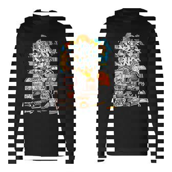 Cool Basketball Graffiti Style Illustration Graphic s Long Sleeve T-Shirt - Monsterry