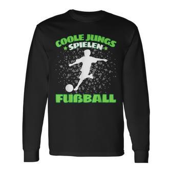 Cool Boys Spielen Fußball Football Langarmshirts - Geschenkecke