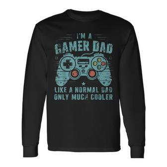 Cool Gamer Dad For Father Gaming Computer Video Gamers Long Sleeve T-Shirt - Monsterry AU