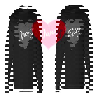 Cool I Love Danny Cœur Rouge Nom D'anniversaire Personnalisé T-shirt à manches longues - Cadeauxyz