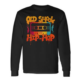 Cool Retro Old School Hip Hop 80S 90S Costume Cassette Langarmshirts - Seseable