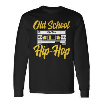Cool Retro Old School Hip Hop 80S 90S Mixtape Cassette Langarmshirts - Seseable