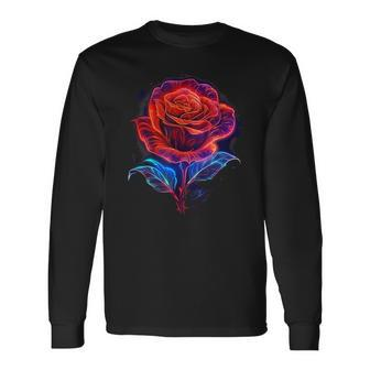 Cool Roses Colors For Flowers And Rock'n Roll Lovers Long Sleeve T-Shirt - Monsterry