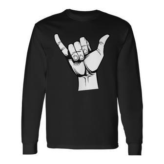 Cool Shaka Brah Hand Sign Hawaii Surf Culture Long Sleeve T-Shirt - Monsterry CA