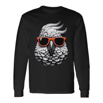 Cooler Kakaduogel Trägt Sonnenbrille Grafik Kunst Langarmshirts - Seseable